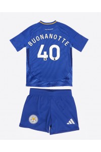 Leicester City Facundo Buonanotte #40 Jalkapallovaatteet Lasten Kotipeliasu 2024-25 Lyhythihainen (+ Lyhyet housut)